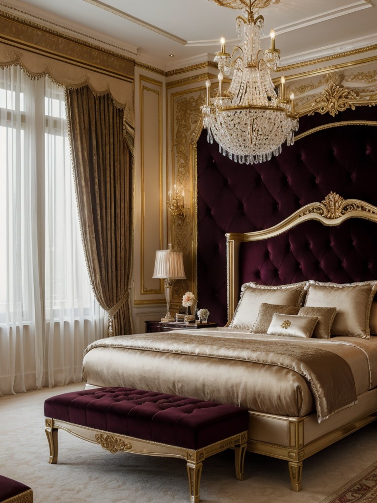 glamorous-bedroom-ideas-touch-luxury-opulent-fabrics-sparkling-accents-incorporating-crystal-chandelier-velvet-upholstery-mirrored-furniture