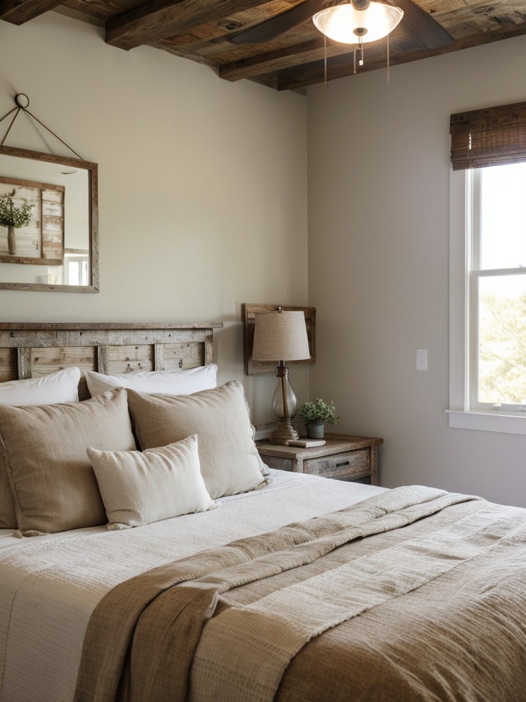 cozy-farmhouse-bedroom-ideas-reclaimed-wood-accents-neutral-color-palettes-rustic-decor-items