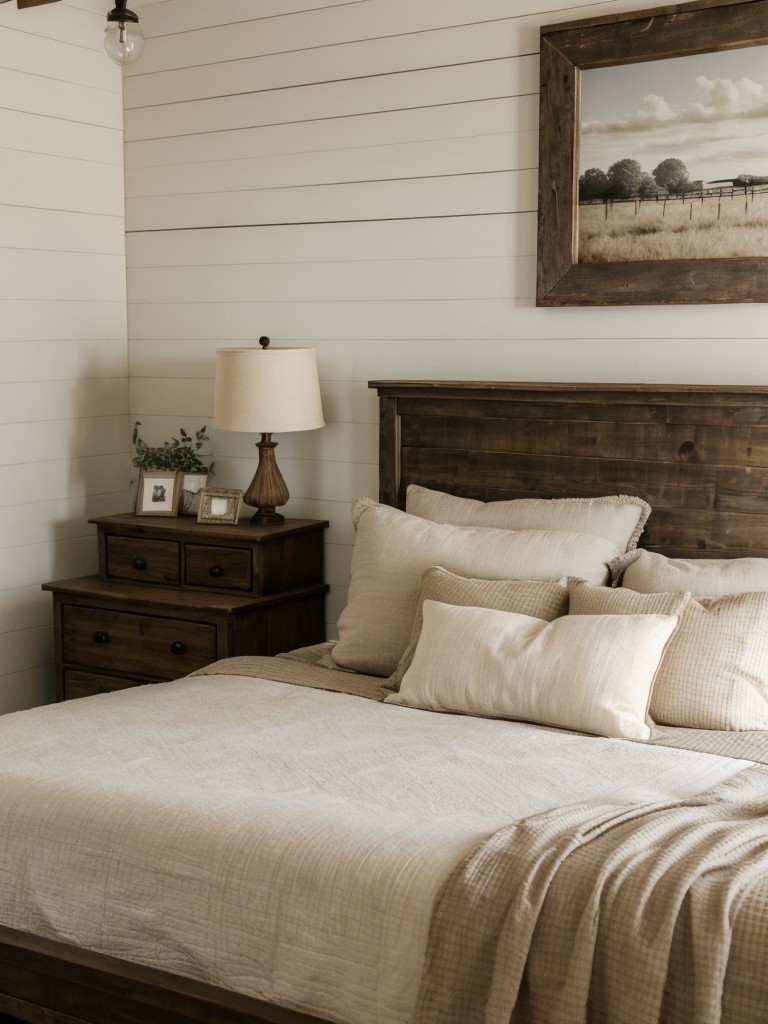 farmhouse-bedroom-ideas-shiplap-walls-vintage-decor-cozy-bedding-charming-rustic-feel