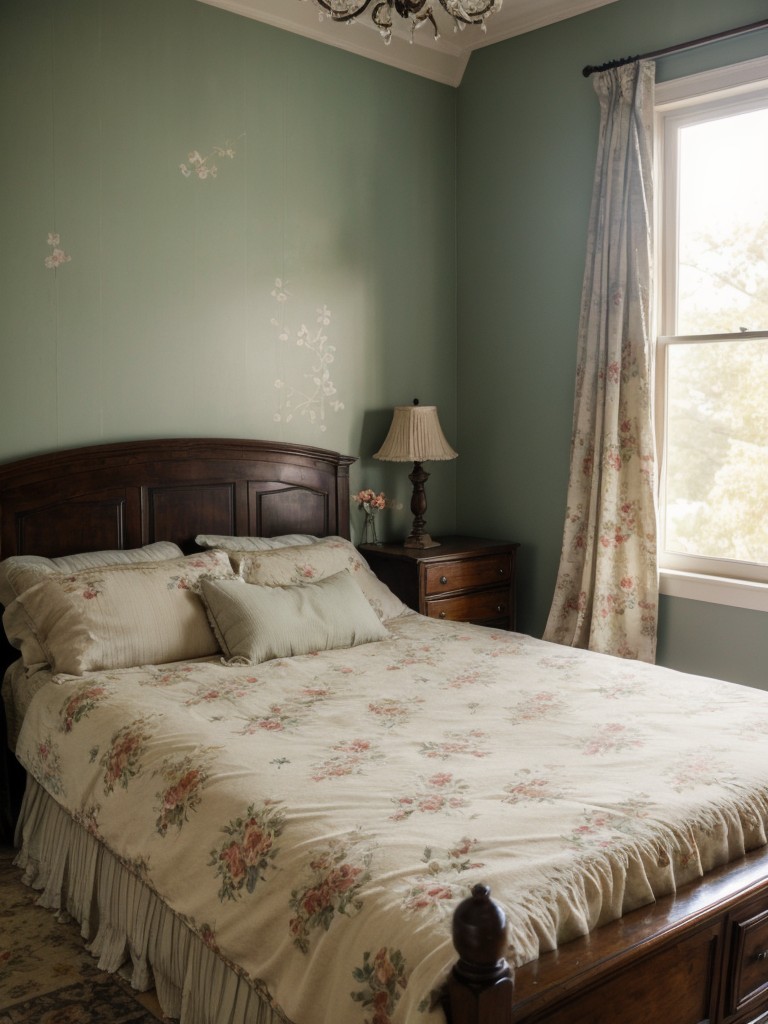 vintage-bedroom-ideas-antique-furniture-distressed-finishes-soft-floral-patterns-romantic-nostalgic-feel