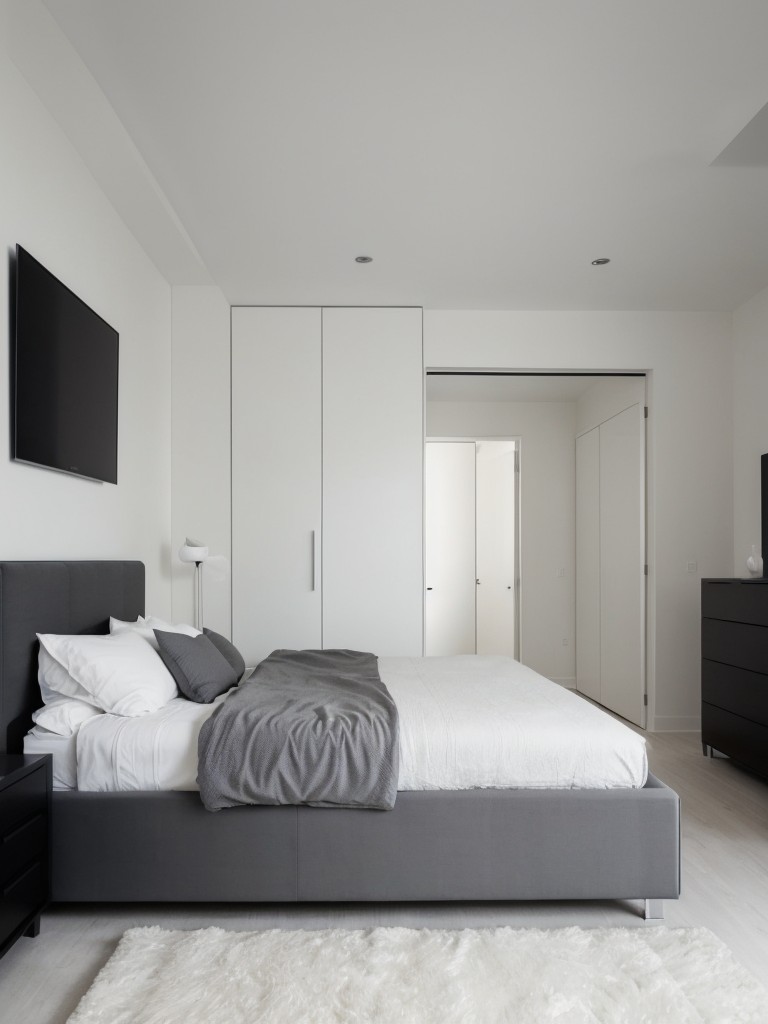 minimalist-bedroom-ideas-monochromatic-color-scheme-sleek-furniture-clutter-free-environment
