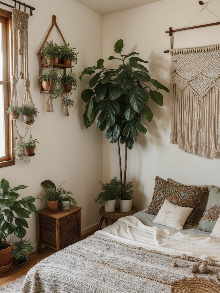 bohemian-bedroom-ideas-earthy-tones-eclectic-decor-incorporating-plants-macrame-wall-hangings-vibrant-patterns-to-achieve-free-spirited-cozy-ambiance