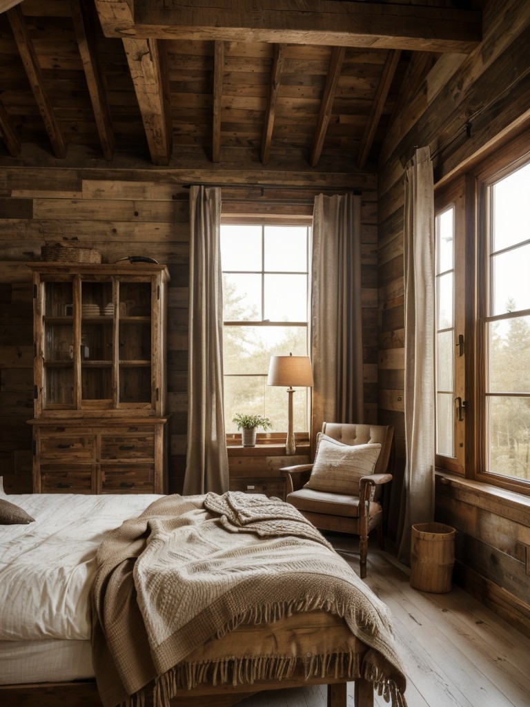 rustic-bedroom-ideas-natural-wood-accents-cozy-textures-embracing-warm-inviting-atmosphere-using-reclaimed-furniture-vintage-inspired-decor