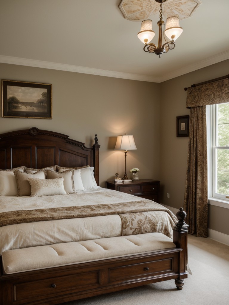 traditional-bedroom-ideas-rich-wood-furniture-classic-prints-elegant-decor-to-create-timelessly-chic-refined-space