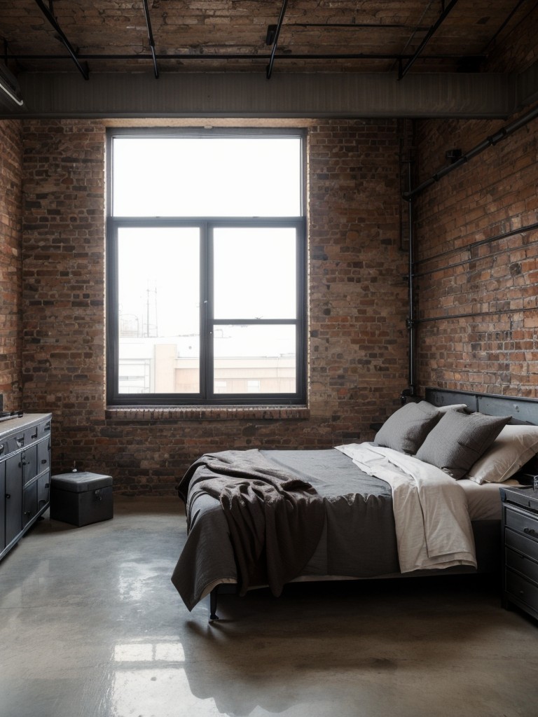 industrial-bedroom-ideas-exposed-brick-walls-rough-textures-metal-accents-cool-edgy-urban-look