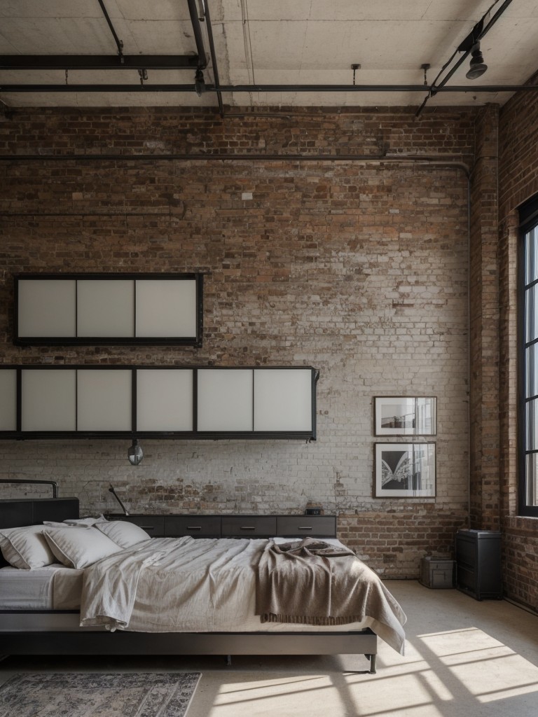 industrial-bedroom-ideas-exposed-brick-walls-sleek-metal-accents-distressed-finishes
