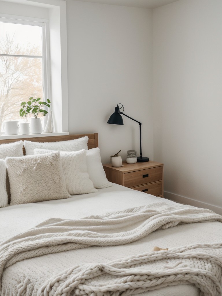 scandinavian-bedroom-ideas-light-airy-color-scheme-minimalistic-furniture-cozy-textiles-like-sheepskin-rugs-chunky-knit-blankets-simple-yet-cozy-look