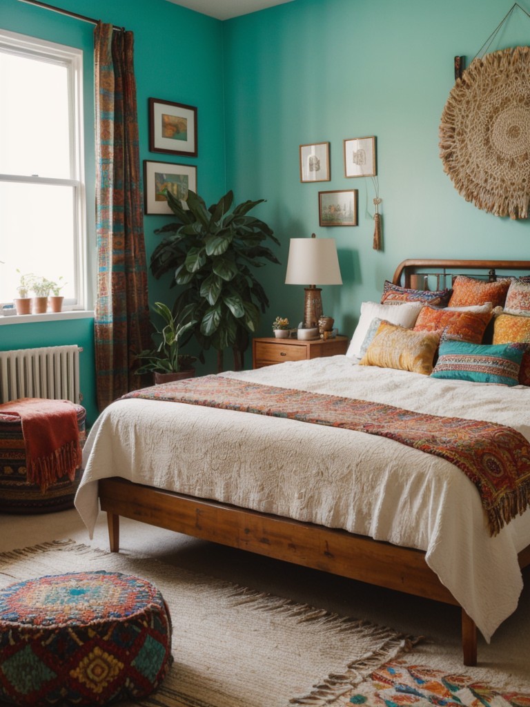 bohemian-bedroom-ideas-vibrant-colors-mixed-patterns-variety-textures-eclectic-free-spirited-vibe