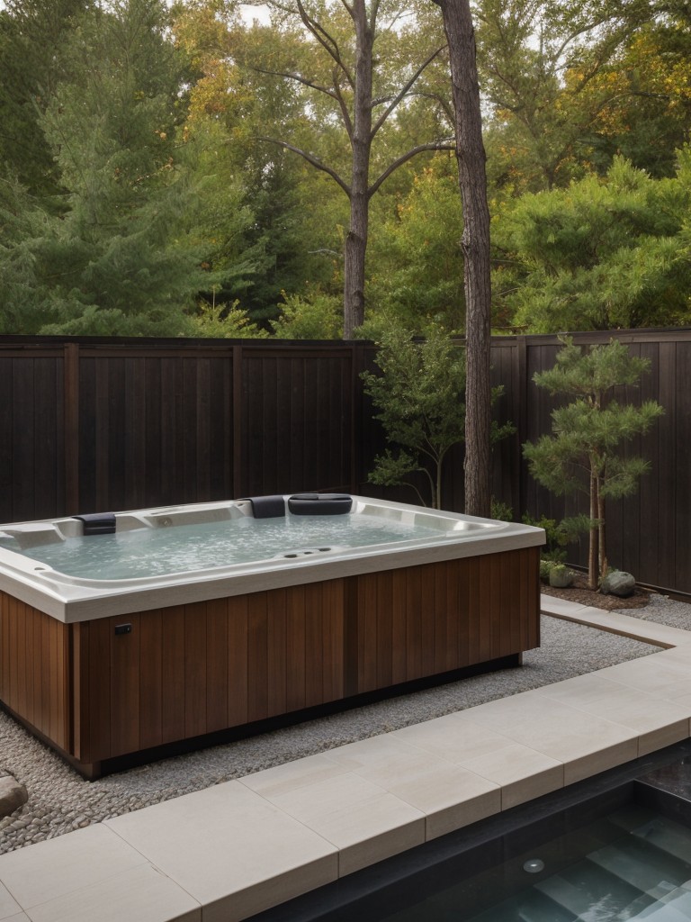 contemporary-backyard-retreat-zen-garden-hot-tub-outdoor-shower