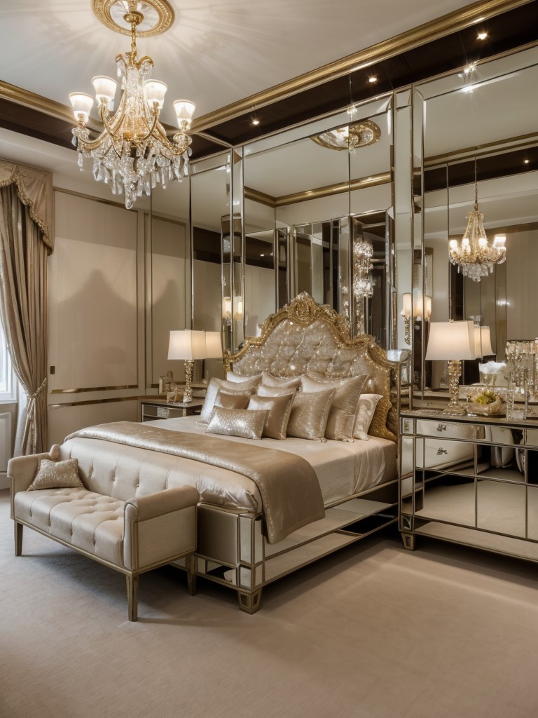 glamorous-bedroom-ideas-touch-luxury-mirrored-furniture-sparkling-chandeliers-glamorous-opulent-feel