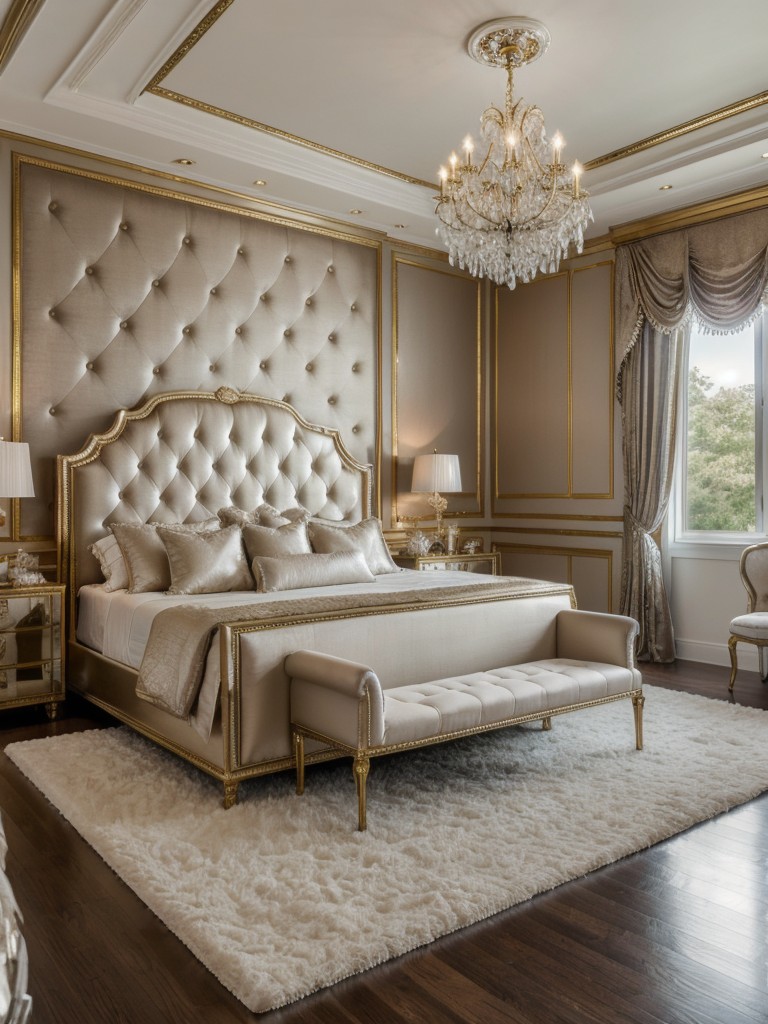 glam-bedroom-ideas-luxurious-fabrics-metallic-accents-crystal-chandeliers-glamorous-opulent-space