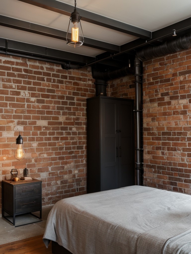 industrial-bedroom-ideas-using-raw-materials-such-exposed-brick-walls-metal-accents-edison-bulb-lighting-contemporary-edgy-look
