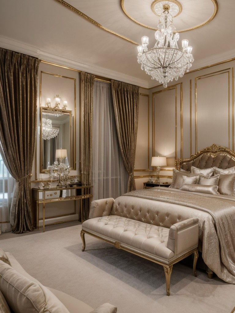 glamorous-bedroom-ideas-touch-luxury-incorporating-metallic-accents-plush-textiles-crystal-chandeliers-to-create-sophisticated-elegant-atmosphere