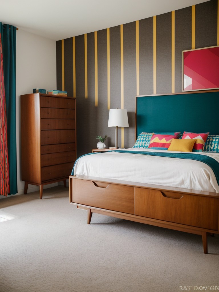 mid-century-modern-bedroom-ideas-retro-design-approach-incorporating-sleek-furniture-geometric-patterns-vibrant-pops-color-to-create-bold-stylish-spac