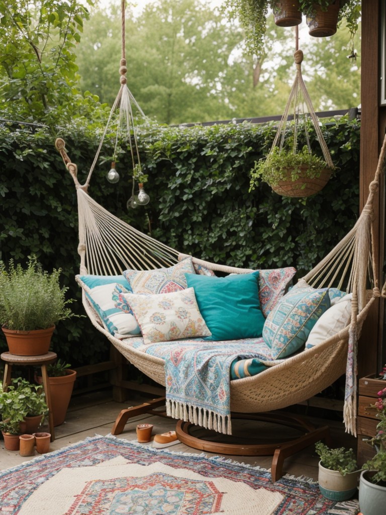 bohemian-backyard-ideas-eclectic-patterns-cozy-hammock-corner-vibrant-hanging-baskets