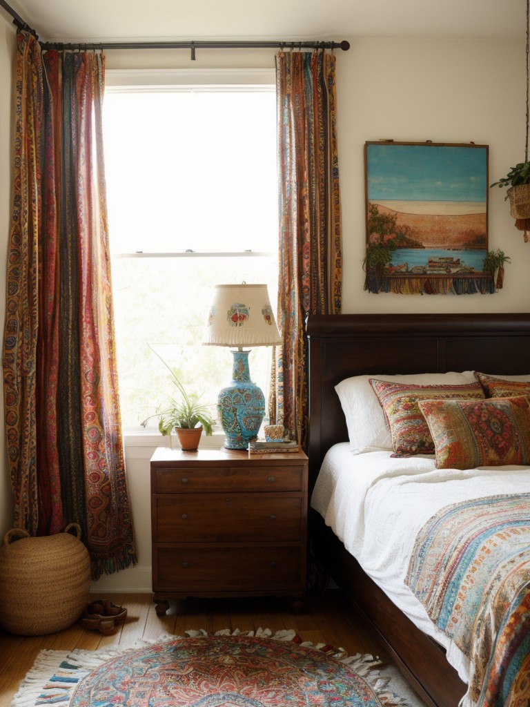 bohemian-bedroom-ideas-vibrant-patterns-eclectic-decor-artistic-flair-reflecting-free-spirited-whimsical-ambiance