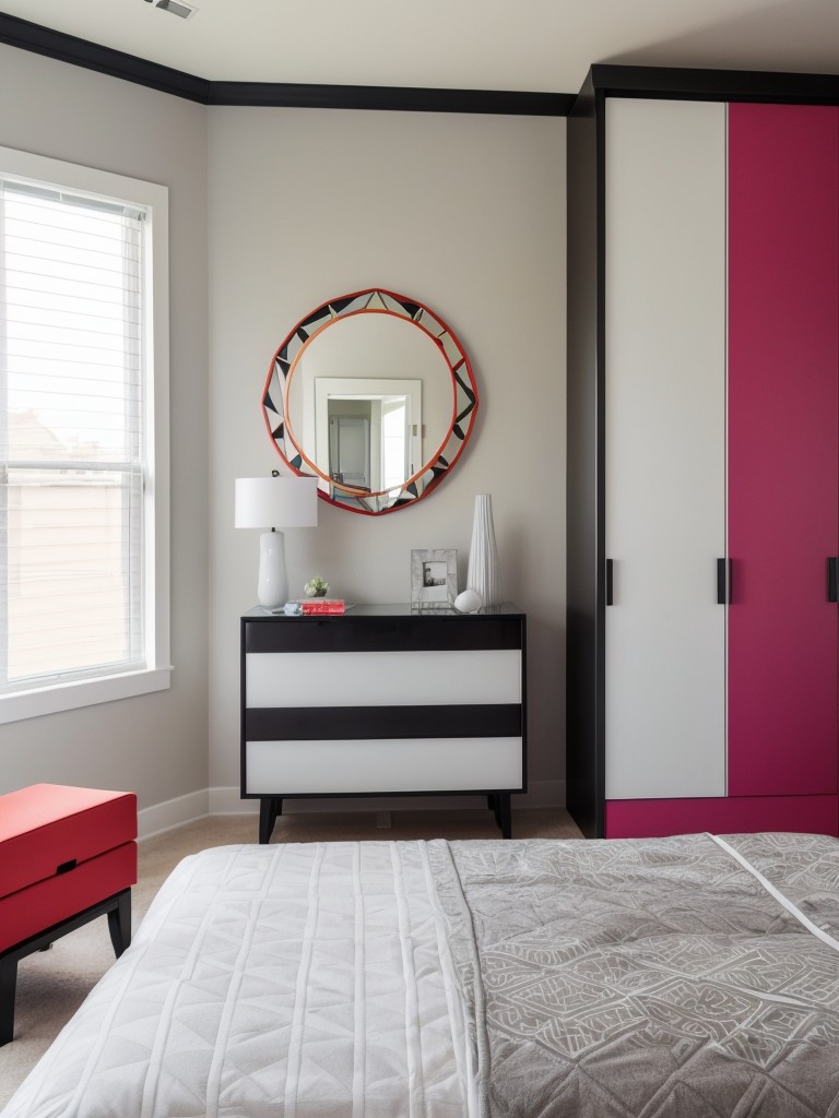 contemporary-bedroom-ideas-sleek-furniture-bold-pops-color-geometric-patterns-embodying-modern-stylish-vibe