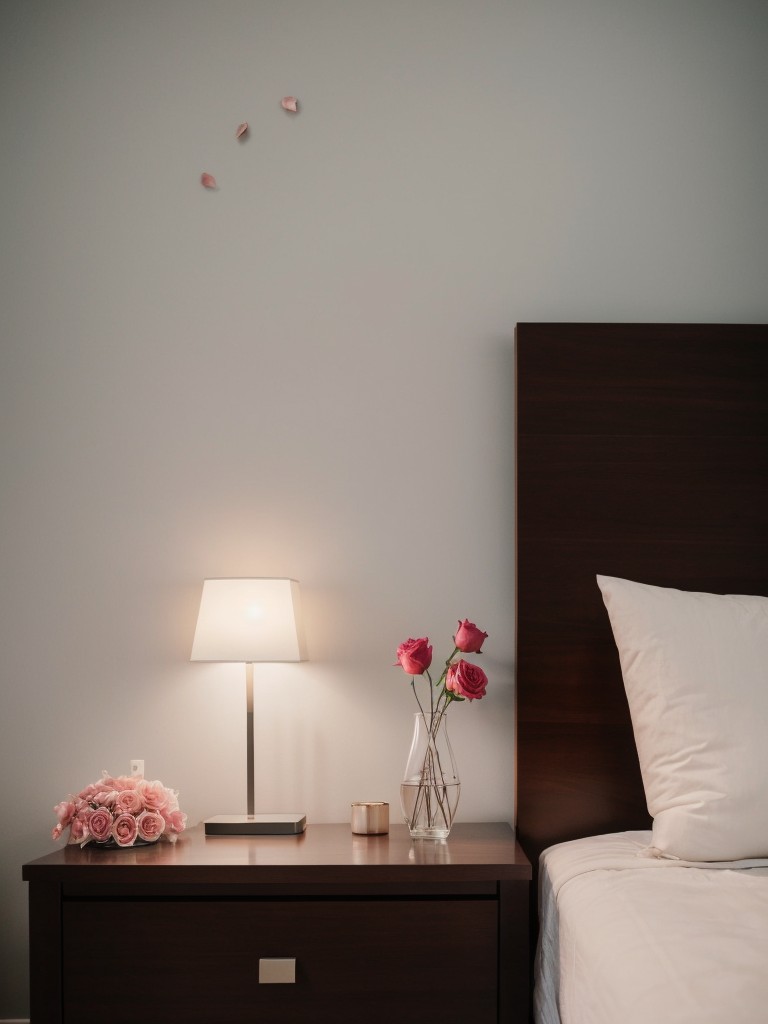 scatter-rose-petals-create-flower-arrangement-nightstand-to-add-romantic-touch-to-space