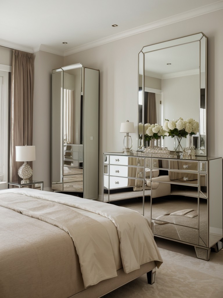 glamorous-bedroom-design-mirrored-furniture-luxurious-textiles