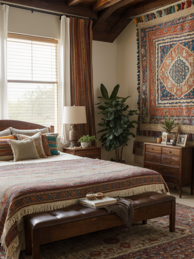 use-colorful-textiles-such-boho-inspired-tapestries-patterned-rugs-to-add-texture-personality-to-space