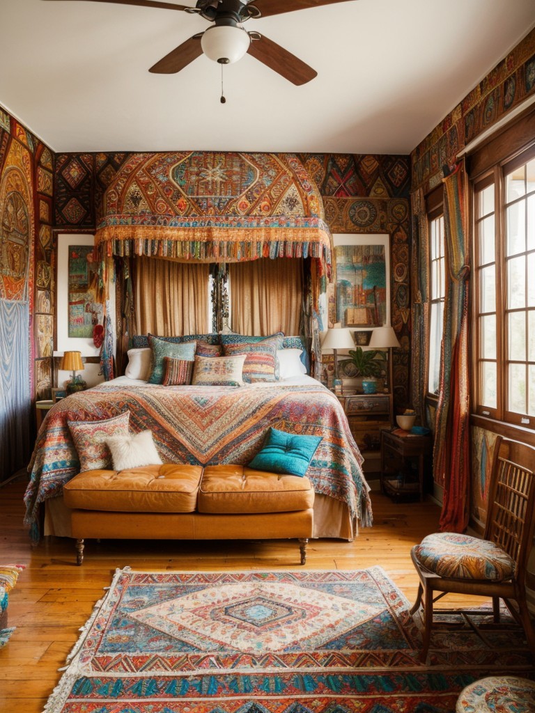 bohemian-bedroom-ideas-vibrant-patterns-eclectic-decor-cozy-floor-seating-free-spirited-relaxed-vibe
