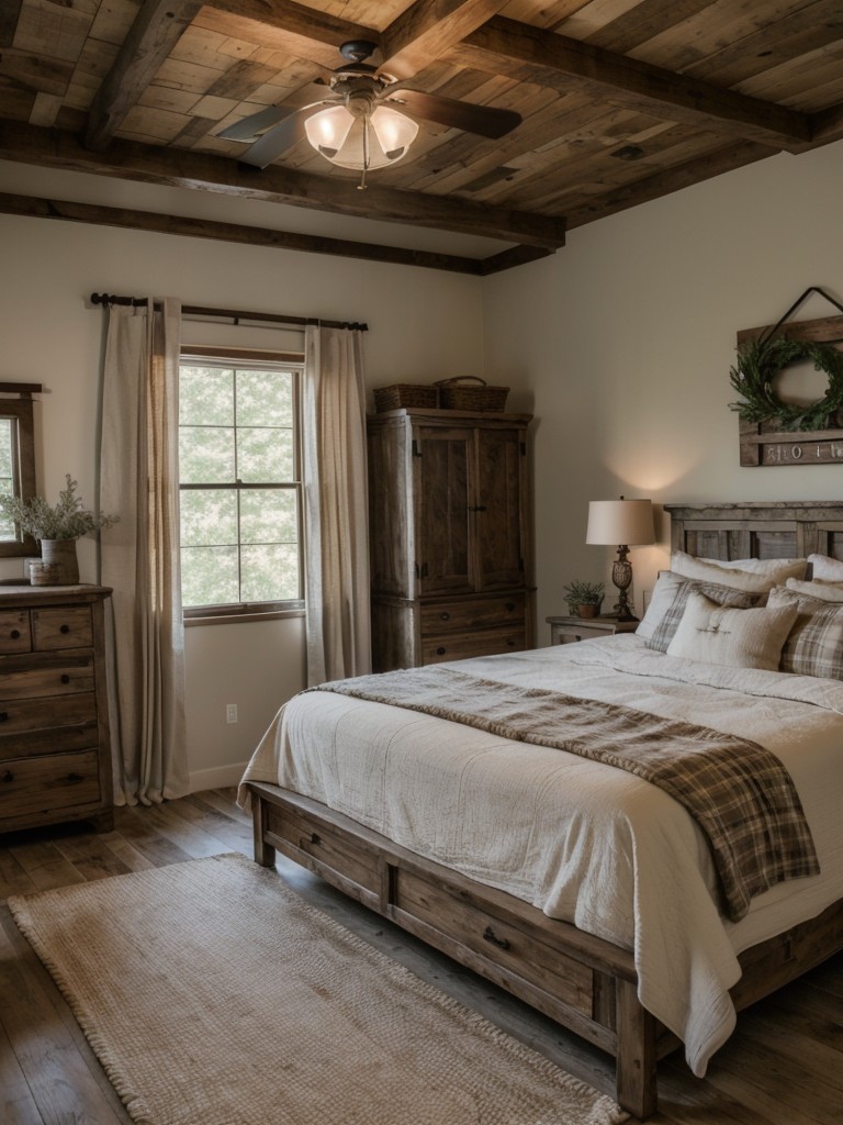 farmhouse-style-bedroom-ideas-rustic-wood-furniture-country-inspired-decor-cozy-textiles-cozy-inviting-atmosphere