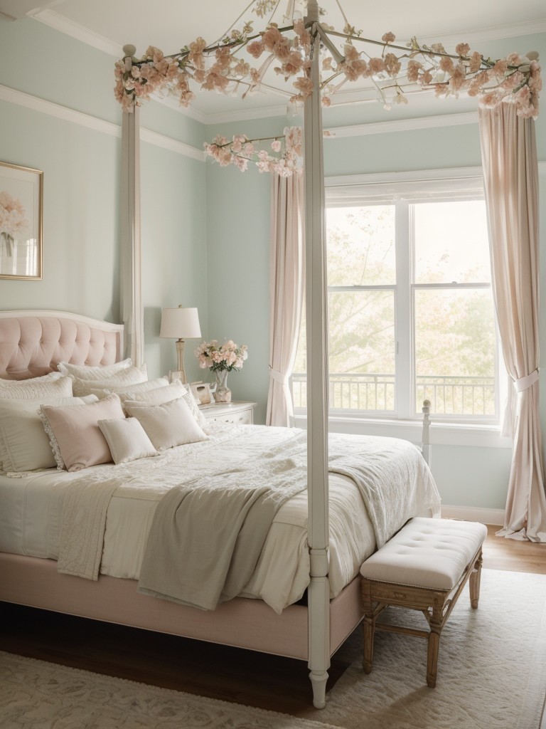 romantic-bedroom-ideas-soft-pastel-color-palette-elegant-canopy-bed-delicate-floral-accents-dreamy-intimate-setting