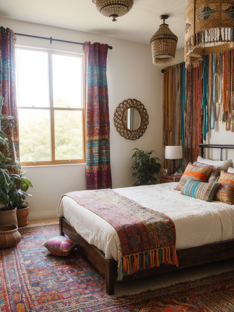 boho-chic-bedroom-ideas-merging-bohemian-contemporary-styles-showcasing-vibrant-colors-bold-patterns-unique-decor-pieces