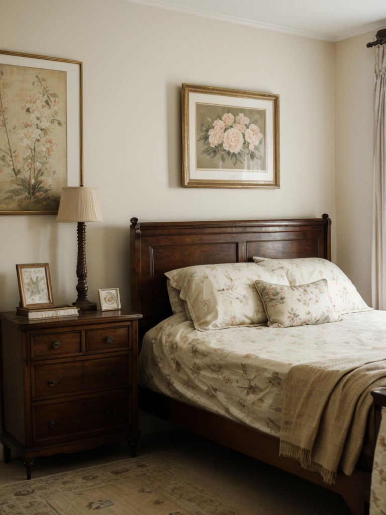vintage-inspired-bedroom-ideas-evoking-nostalgia-antique-furniture-vintage-artwork-subtle-floral-patterns