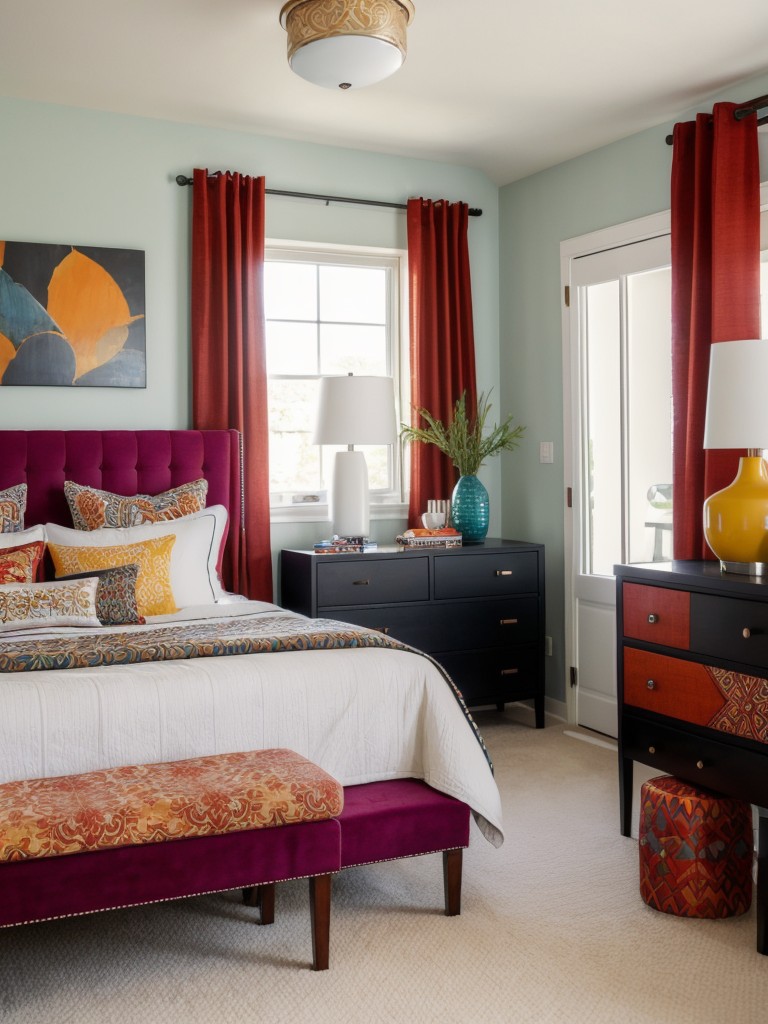 eclectic-bedroom-ideas-mix-different-design-styles-combining-bold-patterns-contrasting-colors-unique-furniture-pieces-to-create-visually-stimulating-s