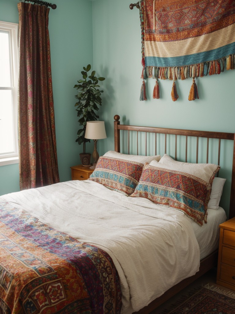 bohemian-inspired-bedroom-vibrant-colors-eclectic-patterns-plenty-cozy-textiles-relaxed-inviting-ambiance
