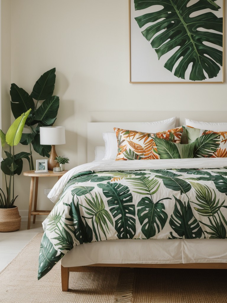 tropical-themed-bedroom-lush-greenery-vibrant-prints-natural-textures-tropical-getaway-own-home