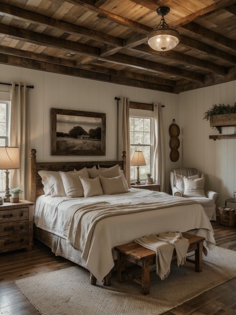 cozy-farmhouse-bedroom-ideas-distressed-wood-furniture-rustic-decor-warm-inviting-atmosphere