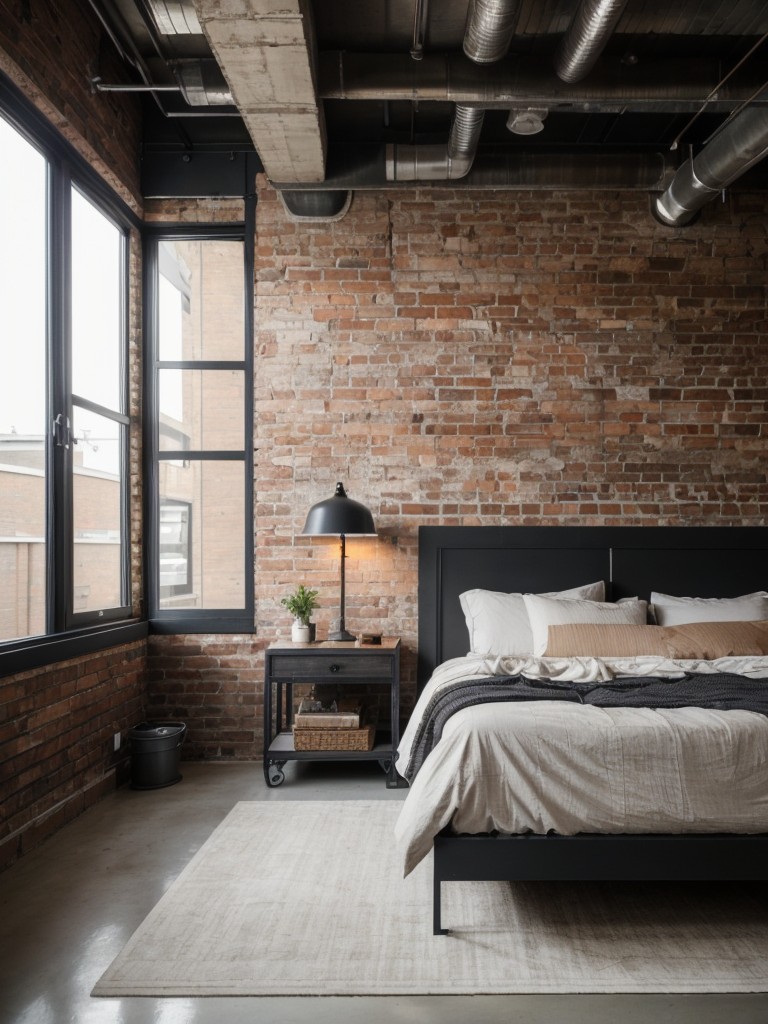 industrial-bedroom-ideas-exposed-brick-walls-metal-accents-raw-unfinished-materials-trendy-edgy-look