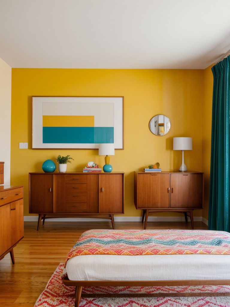 mid-century-modern-bedroom-ideas-retro-furniture-bold-geometric-patterns-vibrant-pops-color-trendy-nostalgic-aesthetic