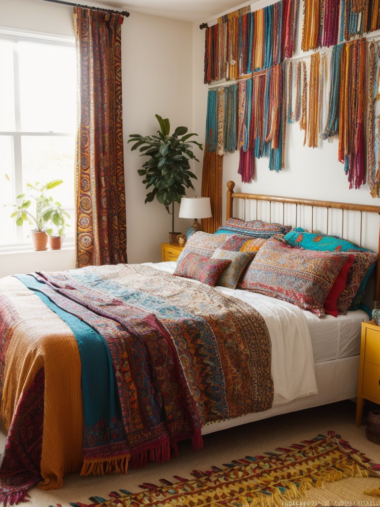 bold-vibrant-bohemian-bedroom-ideas-eclectic-patterns-colorful-textiles-mix-textures