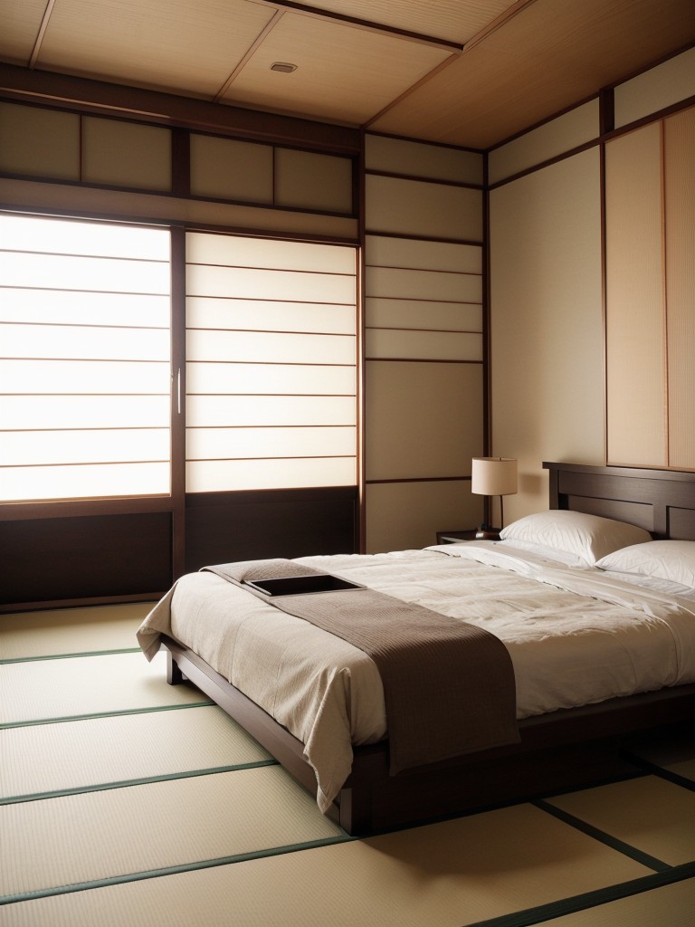 contemporary-japanese-inspired-bedroom-ideas-minimalistic-furniture-traditional-shoji-screens-zen-like-decor-elements