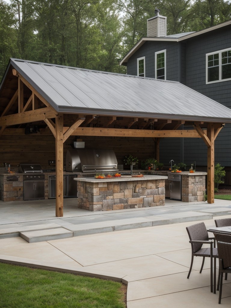 outdoor-kitchen-designs-that-are-perfect-entertaining-complete-grill-seating-area-storage-utensils-supplies