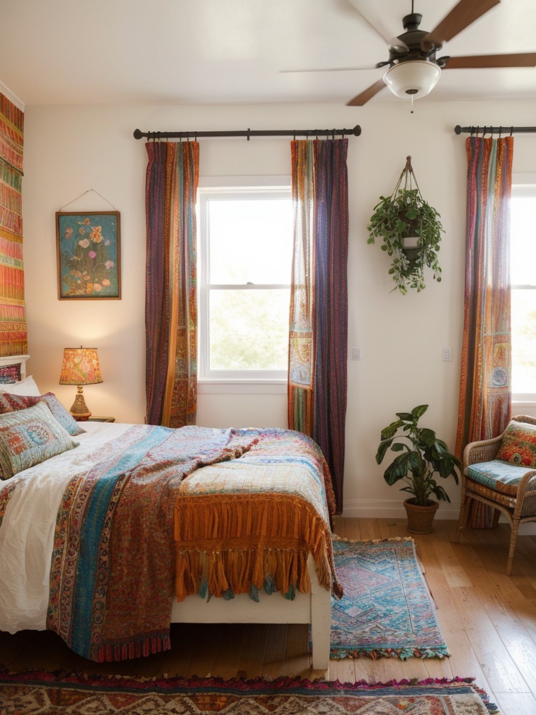 bohemian-bedroom-ideas-colorful-textiles-layered-patterns-eclectic-decor-free-spirited-whimsical-atmosphere