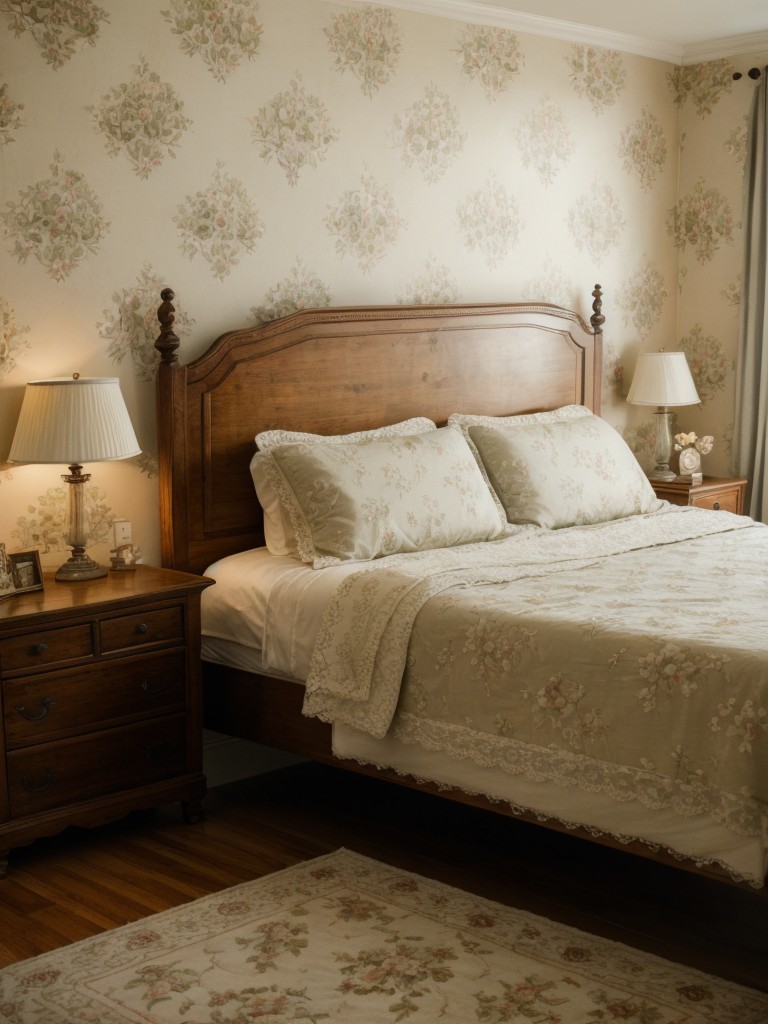 vintage-bedroom-ideas-echoing-past-antique-furniture-vintage-wallpapers-delicate-lace-accents-nostalgic-romantic-feel