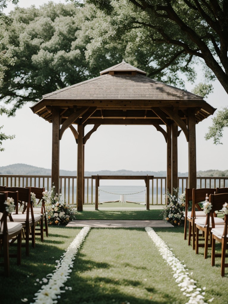 set-up-wooden-arch-gazebo-adorned-floral-arrangements-stunning-backdrop-ceremony