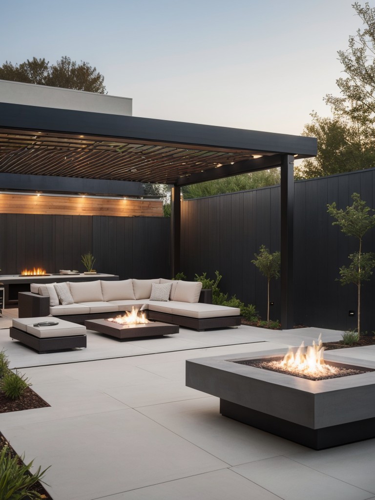 contemporary-backyard-design-ideas-clean-lines-minimalistic-elements-featuring-sleek-furniture-modern-fire-pit-pergola-shade-sail-stylish-touch-incorp