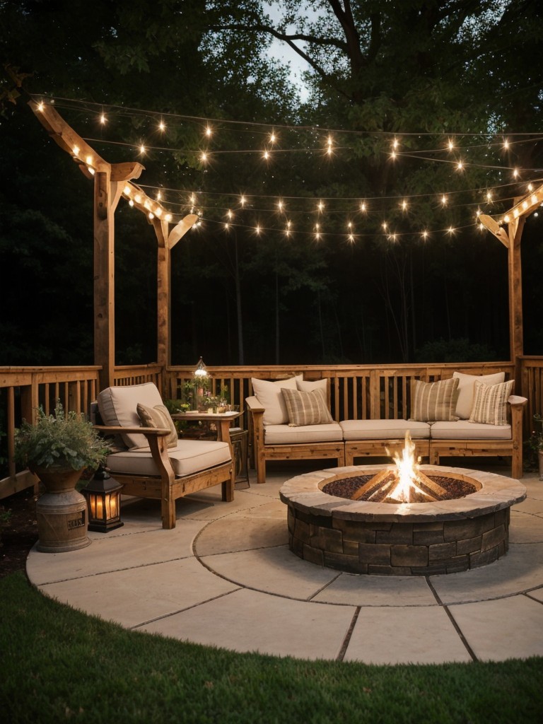 rustic-backyard-design-ideas-cozy-charming-outdoor-space-incorporating-elements-such-wooden-furniture-fire-pit-string-lights-romantic-ambiance-conside