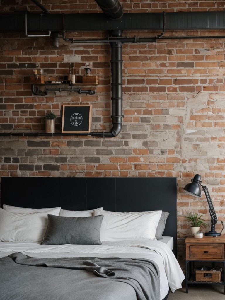 industrial-bedroom-ideas-exposed-brick-walls-metal-accents-utilitarian-decor-raw-edgy-look