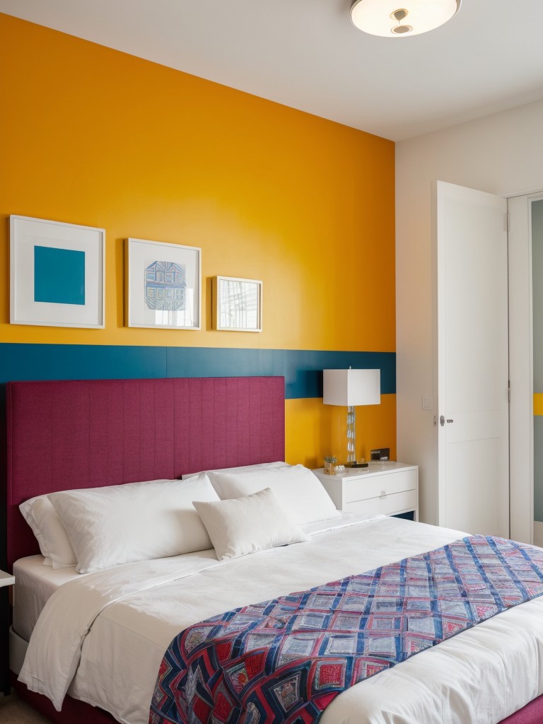 bold-vibrant-bedroom-ideas-bright-accent-walls-geometric-patterns-statement-furniture-pieces