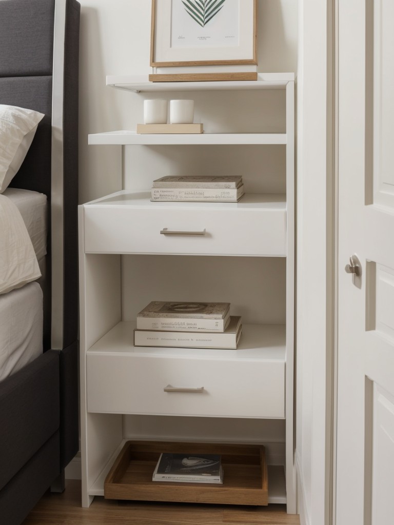 use-wall-mounted-shelves-floating-nightstands-to-save-floor-space