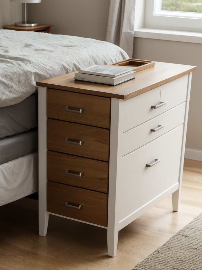 utilize-multifunctional-furniture-such-bed-frame-built-drawers-desk-that-doubles-nightstand