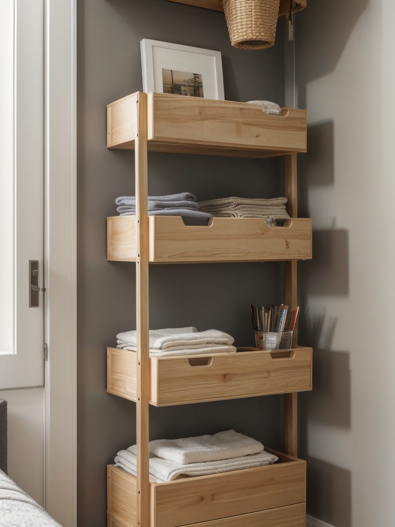 optimize-storage-small-bedroom-utilizing-vertical-space-such-installing-wall-mounted-bookshelves-hanging-storage-baskets