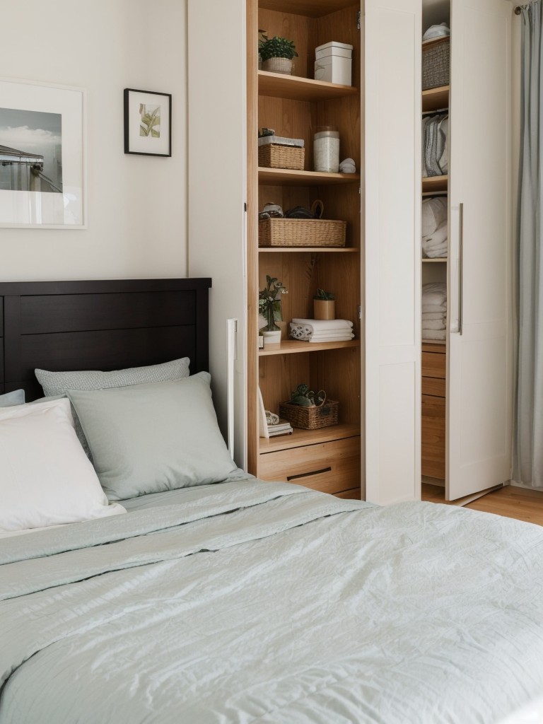 transform-small-space-into-cozy-bedroom-oasis-clever-storage-solutions-such-under-bed-storage-hanging-wall-organizers