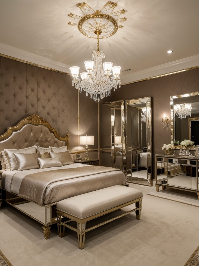 glamorous-bedroom-ideas-touch-luxury-metallic-accents-elegant-detailing-showcasing-crystal-chandelier-mirrored-furniture